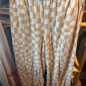 Grayson Threads Checkered Butter Yellow and White Pants